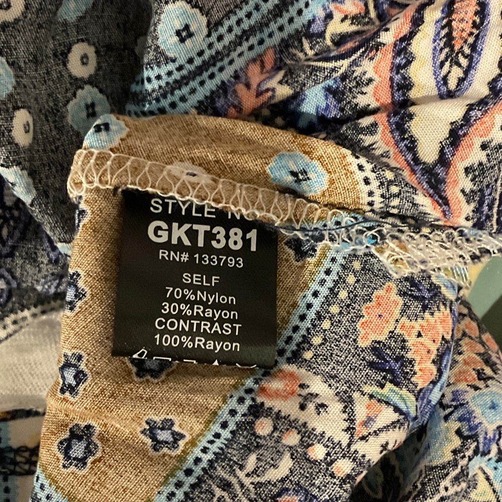 Pol White And Blue Patchwork Tunic - image 5